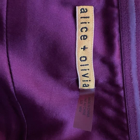 Alice + Olivia size medium strapless feather mini dress in magenta - Picture 10 of 11